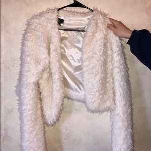 Cropped Faux Fur Jacket